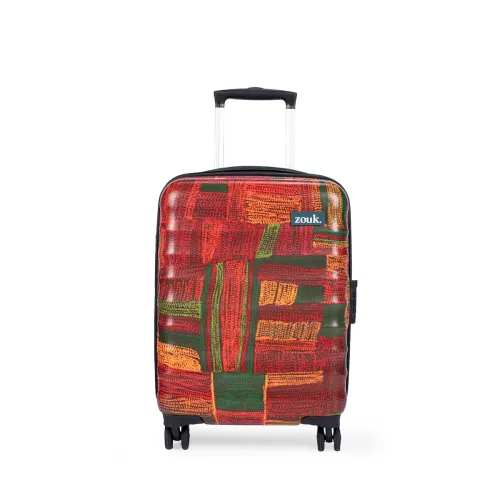 Image of Zouk Indus Lattice Red Cabin Trolley (56 cm)
