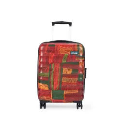 Zouk Indus Lattice Red Cabin Trolley (56 cm)