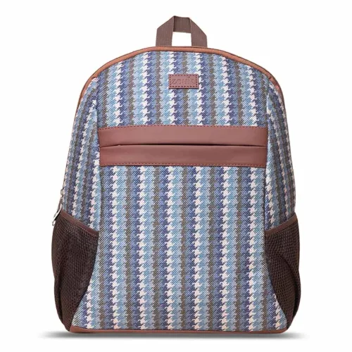 Image of ZOUK Printed Women's Jute Leather Backpack 