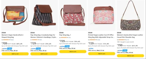 Image of ZOUK Sling Bag at minimum 70% Discount