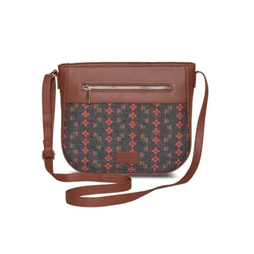 Image of ZOUK Women's Black U Shaped Sling Bag