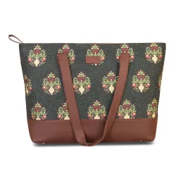 ZOUK Womens Handcrafted Shoulder Tote Bag and Handbag for Office and College