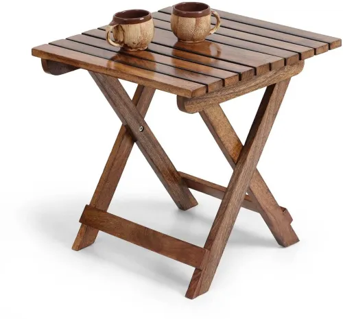 Image of Zuhaib Crafted Legacy Wooden Coffee Table (Brown)