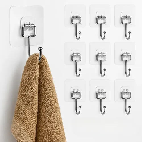 Image of Zulaxy Big Size Transparent Wall Hooks 