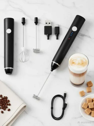 Image of Zulay Kitchen USB Rechargeable Milk Frother with 2 Whisks