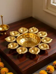 ZUNISHOP Iron Table Diya (Height: 10 inch)