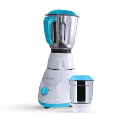 ZunVolt 2 JAR Mixer Grinder -500W with Flow Breaker Jars, 22000 RPM Motor & 1 Year Warranty Cover(White, Turquoise)