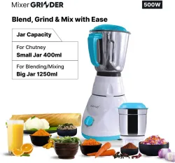 ZunVolt MG5 500 W Mixer Grinder  (Power | 2 Jars
