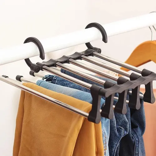 Image of Zureni 5in1 Foldable Hanger Storage Organizer 