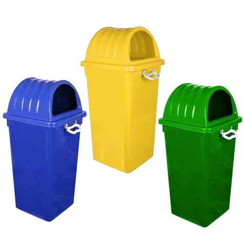 Image of Zureni 60 Litre Dome Dust Bin Pack of 3