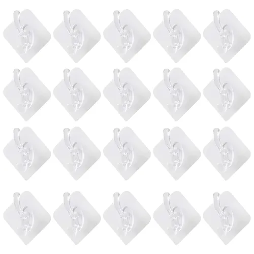 Image of Zureni Wall-Mounted Adhesive Sticky Wall Hook Water Resistant Heavy-Duty Hangers Multi-Functional Non-Drilling Hooks (Pa