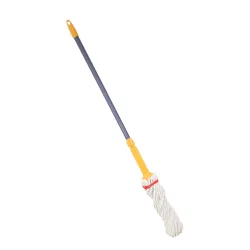 Zureni Flat Mop Stick with Long Handle & High Absorbent Micro Fibre 360° Rotating Head for Wet & Dry Surfaces Floor Cleaning (Random Colours)