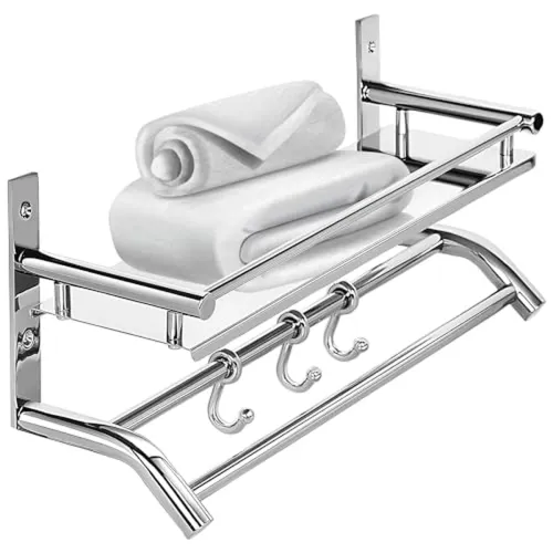 Image of Zureni Folding Towel Rack for Bathroom 