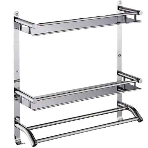 Image of Zureni Stainless Steel Wall Bathroom Shelf