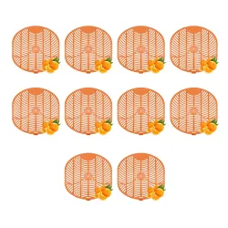 Zureni Urinal Screen Deodorizer Mat, Fresh Scent Anti-Splash (Orange, 10 pcs)