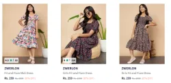 Zwerlon Girls Midi Dress @₹259