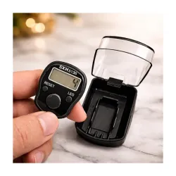 Zyphen Digital Tasbeeh Hand Tally Counter Finger Ring Digital Counting MachineCounter Tasbeeh & Jaap mala for Counting P