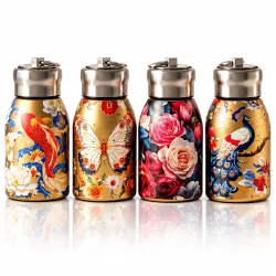 ZYPHEX Mini Stainless Steel Thermal Bottle 300ML, Vacuum Insulated Water Bottle