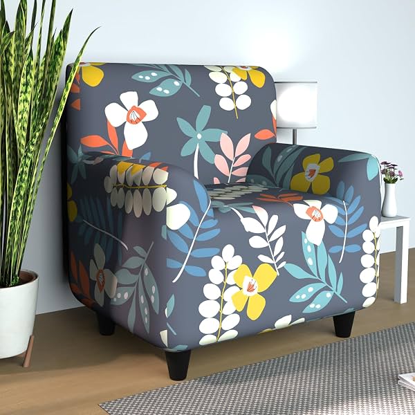 1 Seater Stretch Sofa Cover Floral