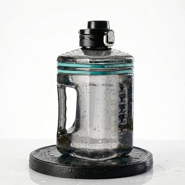 2.2L Motivational Sports Water Bottle with Time Marker & Handle
