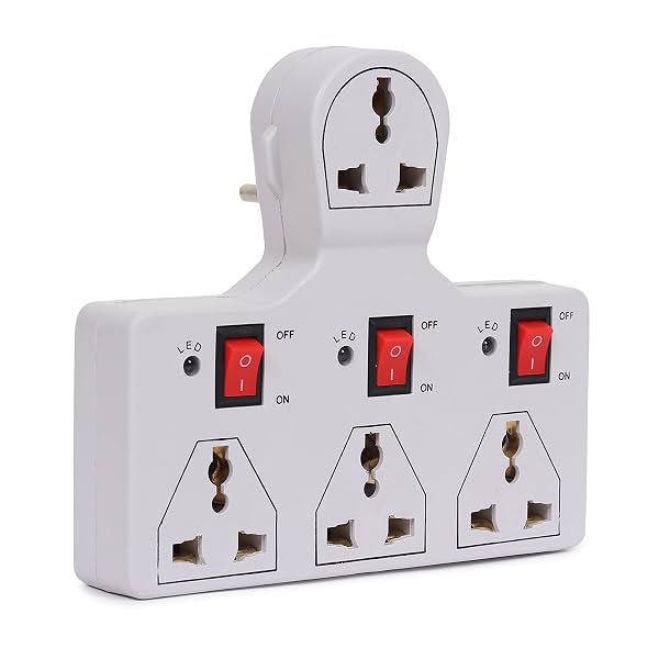 4 Universal Socket 3 Switch Multiplug Extension Board