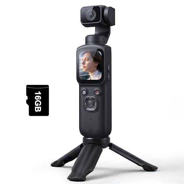 4K Vlogging Camera with 330° Rotating Lens & Face Tracking