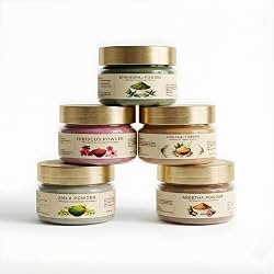 5-in-1 Ayurvedic Hair Growth & Scalp Repair Kit - 50g Each Premium Jars