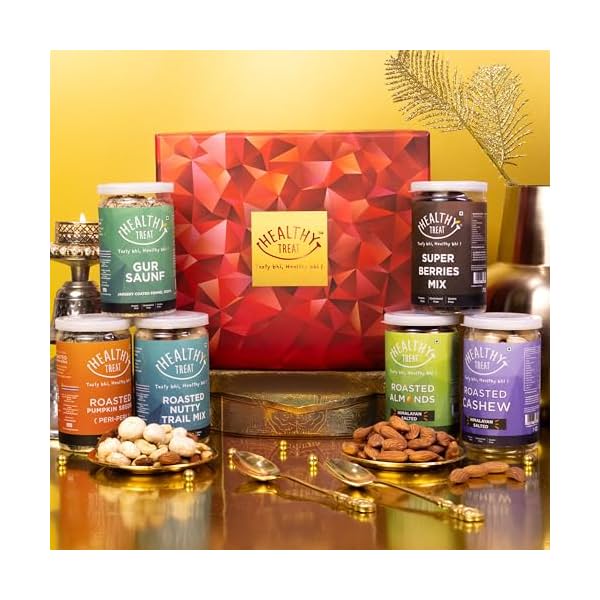 Healthy Treat Royal Treat Gift Hamper | Rakhi Gift Hampers | Birthday, Anniversary Gift | Festival Gift | Healthy Gourmet H…