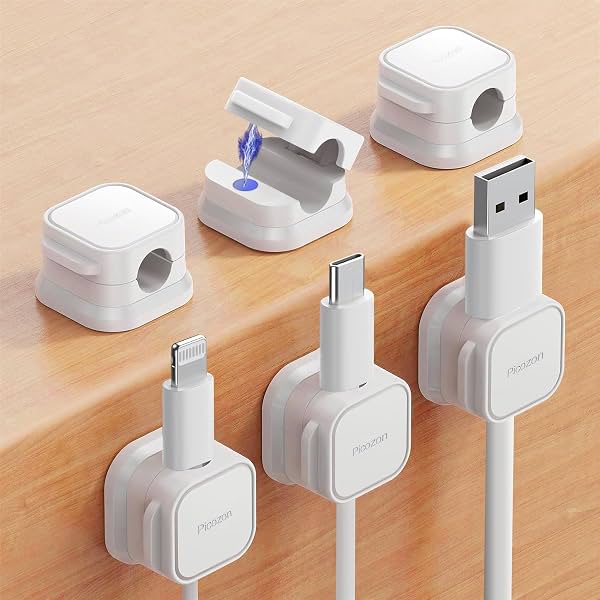 6 Pack Magnetic Cable Clip Organizer Cord Holder