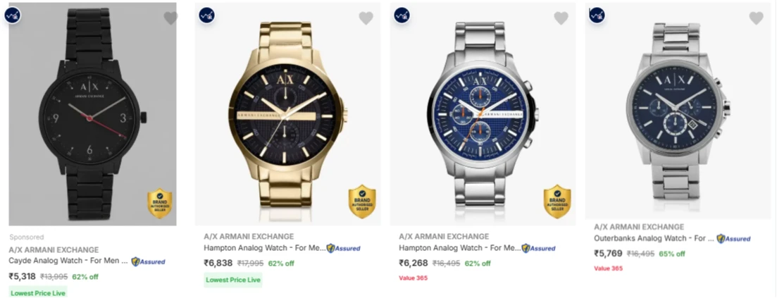A/X ARMANI EXCHANGE Men's Watch up to 65% Discount