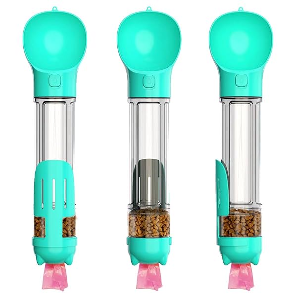 A+a Pets Dog Water Bottle Portable 500ml With Food Storage