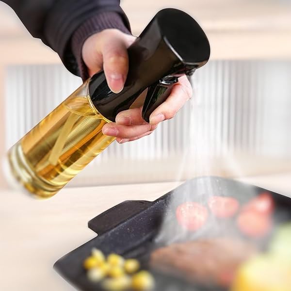 AADHIK Glass Oil Spray Dispenser Cooking 200ml Olive Oil Spray Bottle