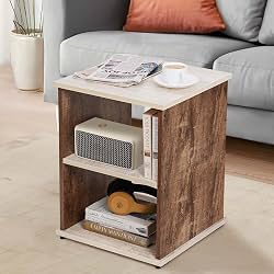 ABOUT SPACE Bed Side Table with Solid Finish Space Saving Furniture
