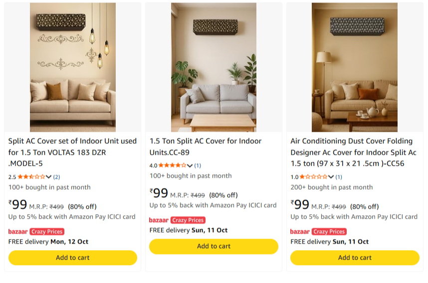 AC Cover at up to 80% Discount