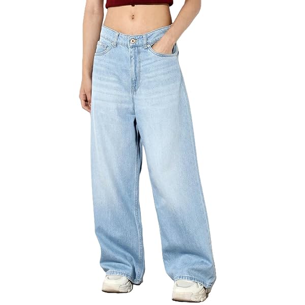 ADDYVERO Women High-Rise Wide Leg Denim Jeans