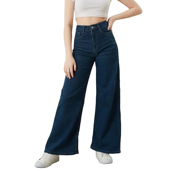ADDYVERO Women High-Rise Wide Leg Denim Jeans