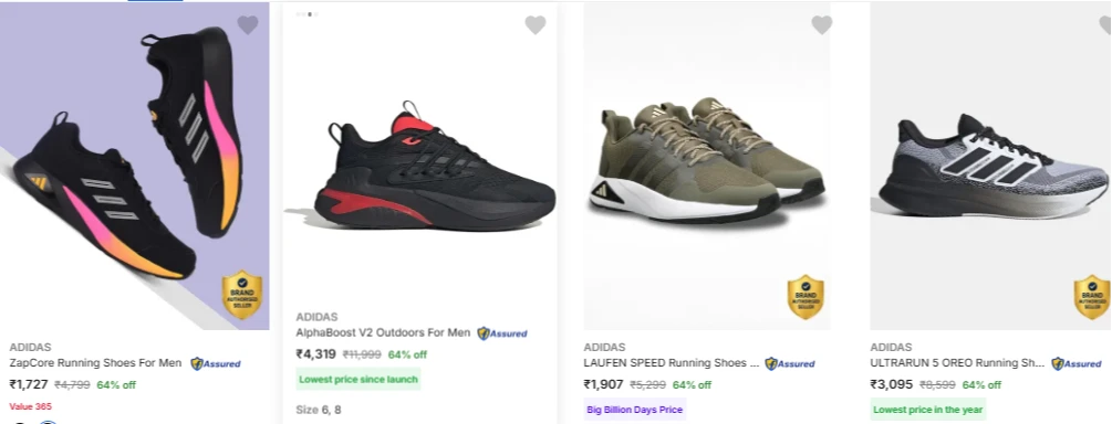 ADIDAS Men's Shoes Up to 64% Discount