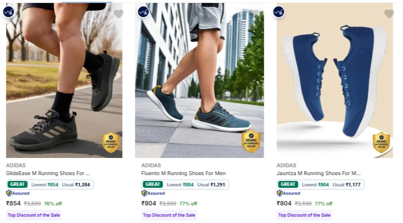 ADIDAS Men’s Sports Shoes upto 77% Discount