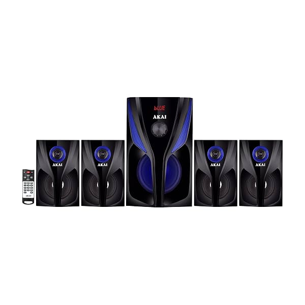 AKAI Zest MS4580 80W 4.1 Channel Multimedia Speakers Home Theater System with High Bass and Supporting Bluetooth