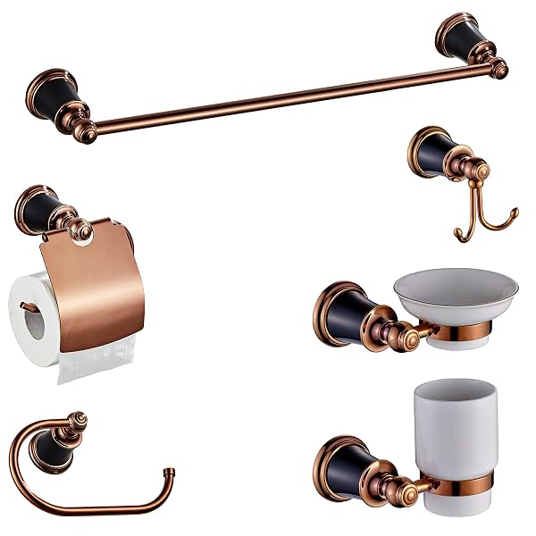 ALTON CopperBlack Brass, 6-Piece Bathroom Accessories Set