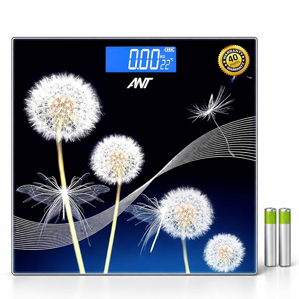 ANT Flora Dandelion Digital Weighing Scale for Body Weight 180kg Capacity,