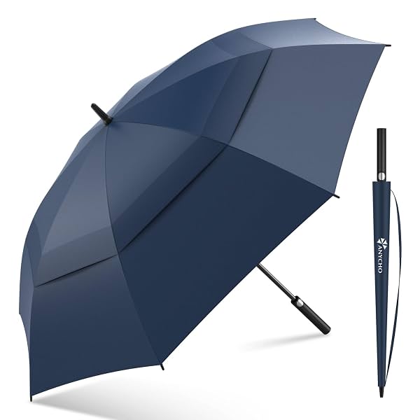 ANYCHO 60inch Double Layer Big Umbrella for Men