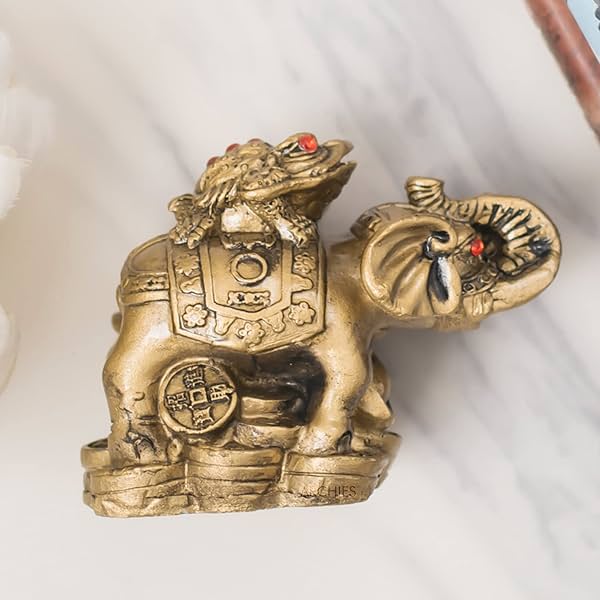 ARCHIES CURATIVE Vastu 2 Red Running Horses Resin Statue