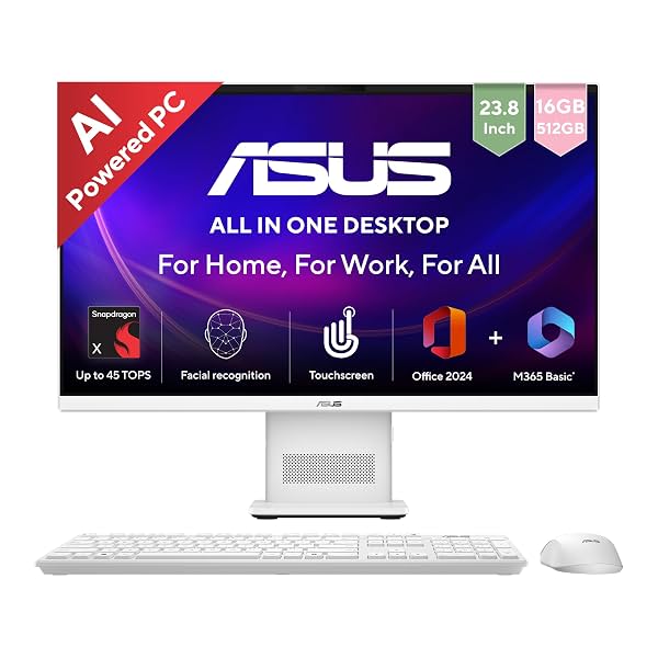 ASUS AiO VM441 (2026), Copilot+PC,Snapdragon X,16GB/512GB,FHD,Touch
