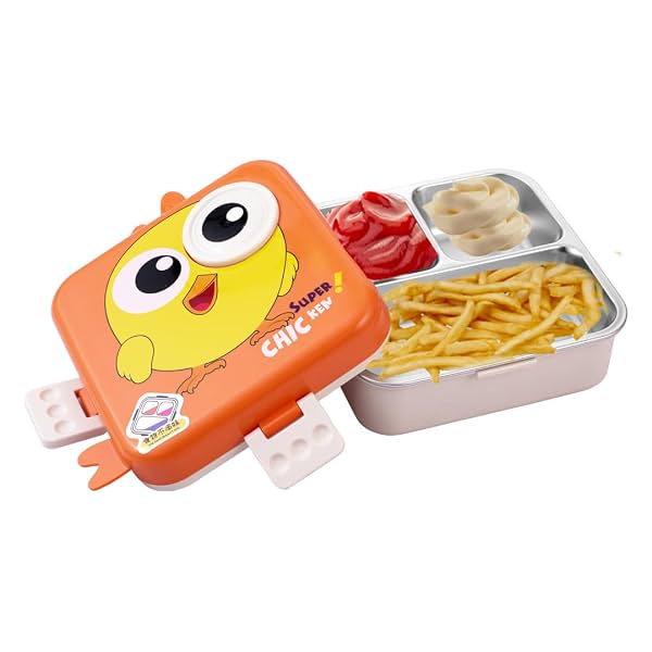 ATTRO Carnival Super Birdy Stainless Steel Lunch Box 1190ml