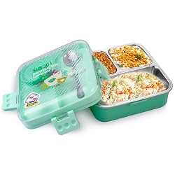 ATTRO Meal Box 2 Layer Stainless Steel Lunch Box Comes with 1 Detachable Tray