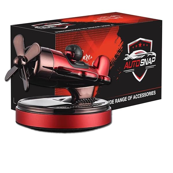 AUTO SNAP Mono Plan Car Dashboard Solar Perfume Rotating Blades Car Air Freshener with Long-Lasting Fragrance