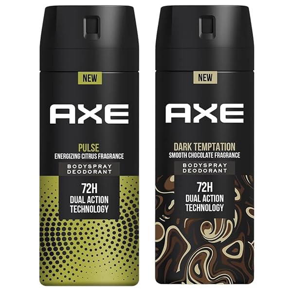 AXE Dark Temptation Deodorant, 150ml and Pulse Long Lasting Deodorant Body Spray