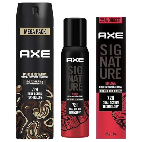 AXE Dark Temptation Long Lasting Deodorant Bodyspray For Men 215 ml & Axe