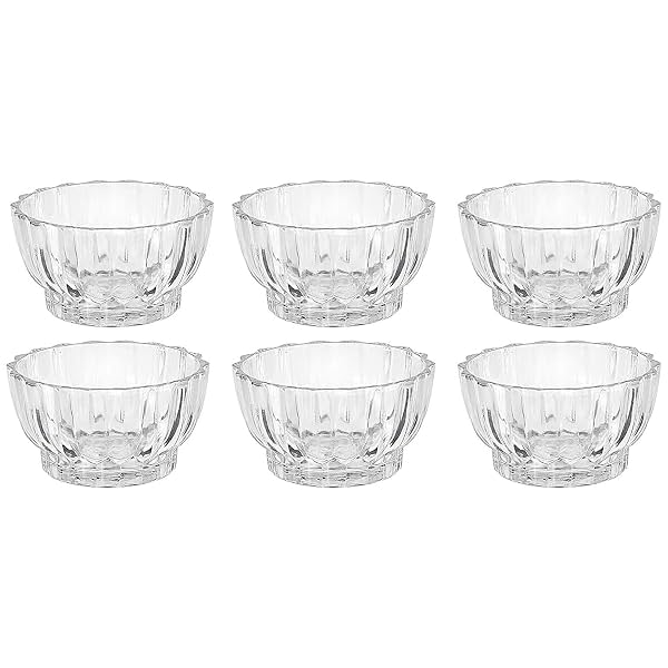 AYUTAS Set of 6, Crystal Glass Bowl Set 150 ML